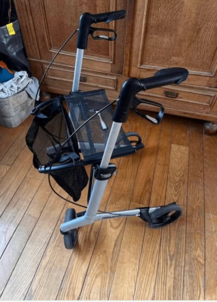 Luxe Rollator Gemino 20 - Grijs - Lichtgewicht, Diversen, Ophalen, Lichtgewicht
