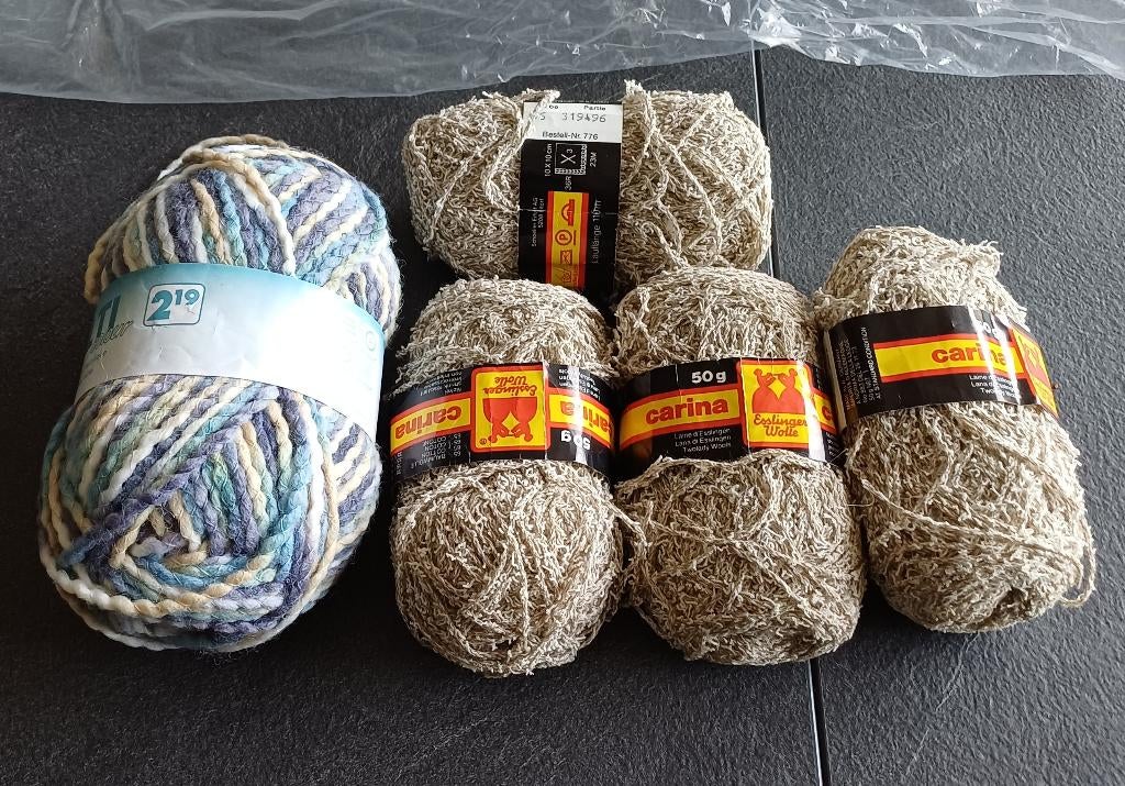 pakket breigaren (bruin - blauw), Enlèvement ou Envoi, Neuf, Tricot, Laine ou Fils
