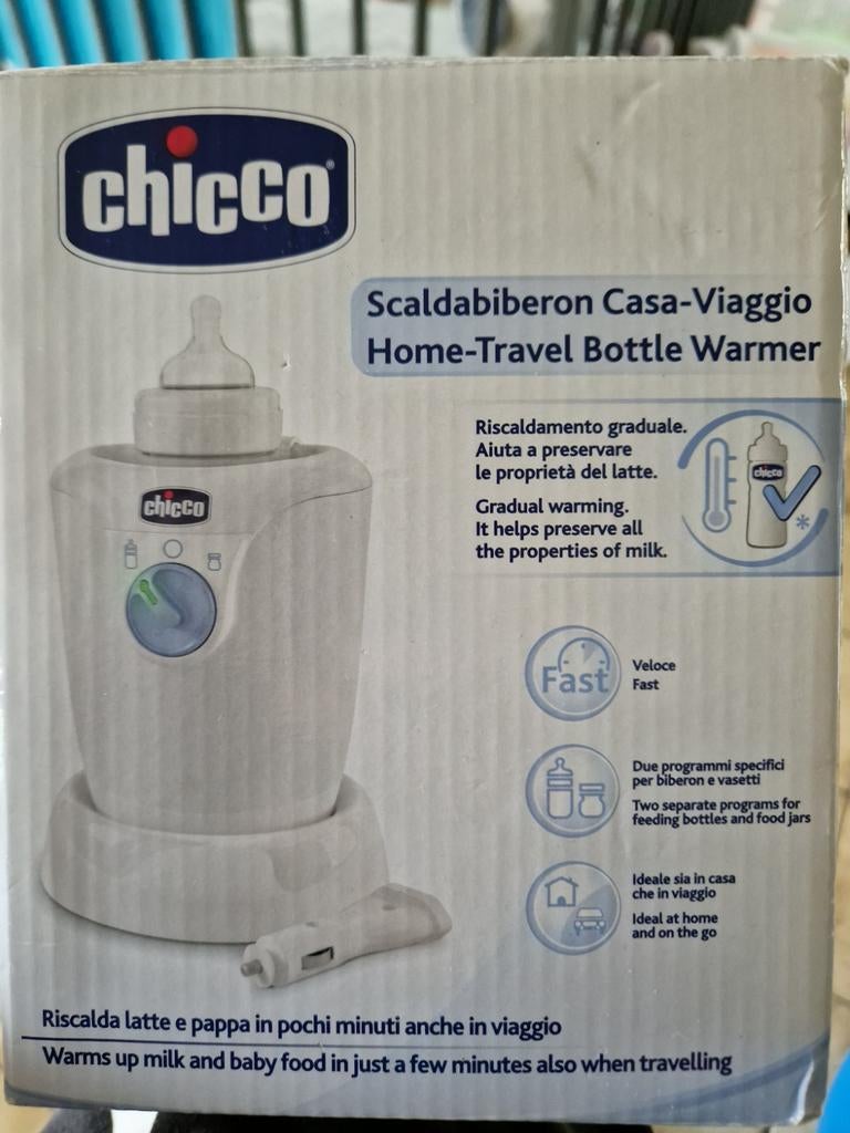 Chauffe-biberon Chicco 230 V + prise 12 V pour voiture, Enlèvement ou Envoi