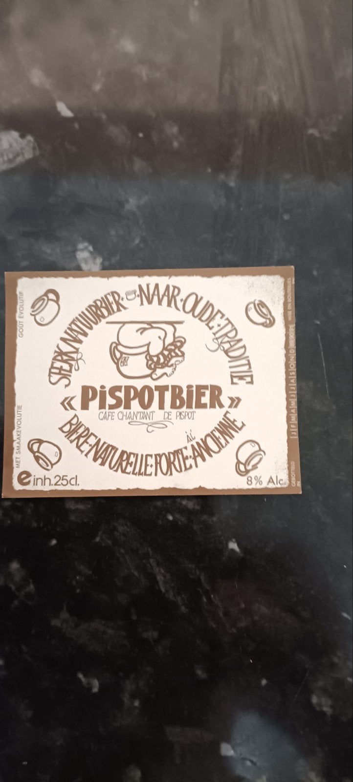 oud bieretiket pispotbier br Villers te Liezele Puurs, Ophalen of Verzenden