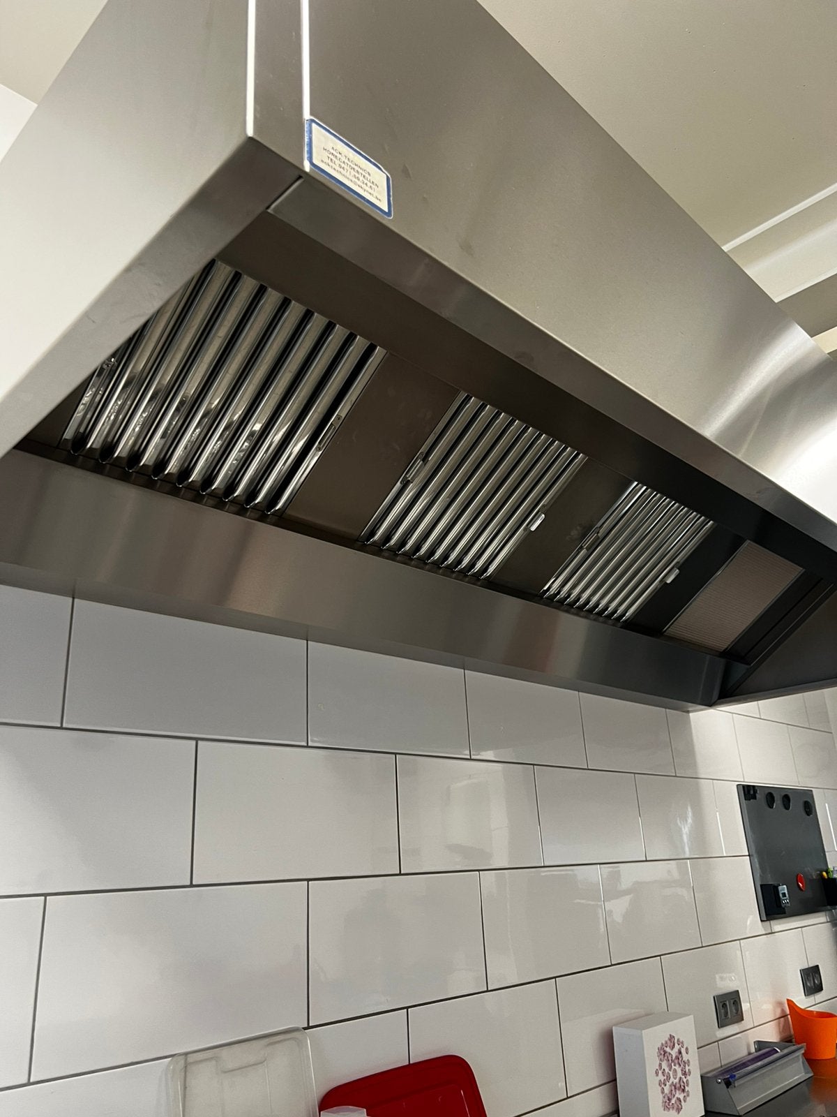 RVS Afzuigkap Dampkap met lamellen filters doos model, Enlèvement, Utilisé