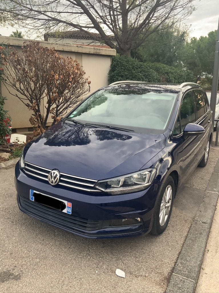 Volkswagen touran 2.0 tdi 115 cv, Auto's, Zwart, Blauw, Navigatiesysteem, 5 deurs