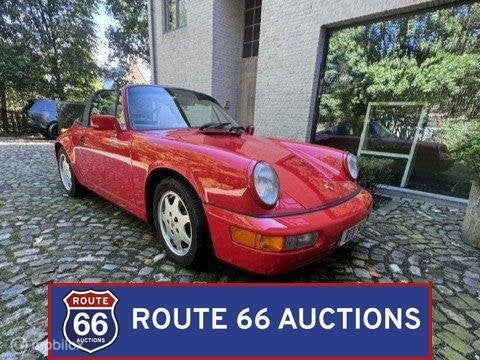 Porsche 911 Carrera 2 Targa | 1991 | Route 66 Auctions, Auto's, Zwart, Bedrijf, Overige carrosserie, Porsche