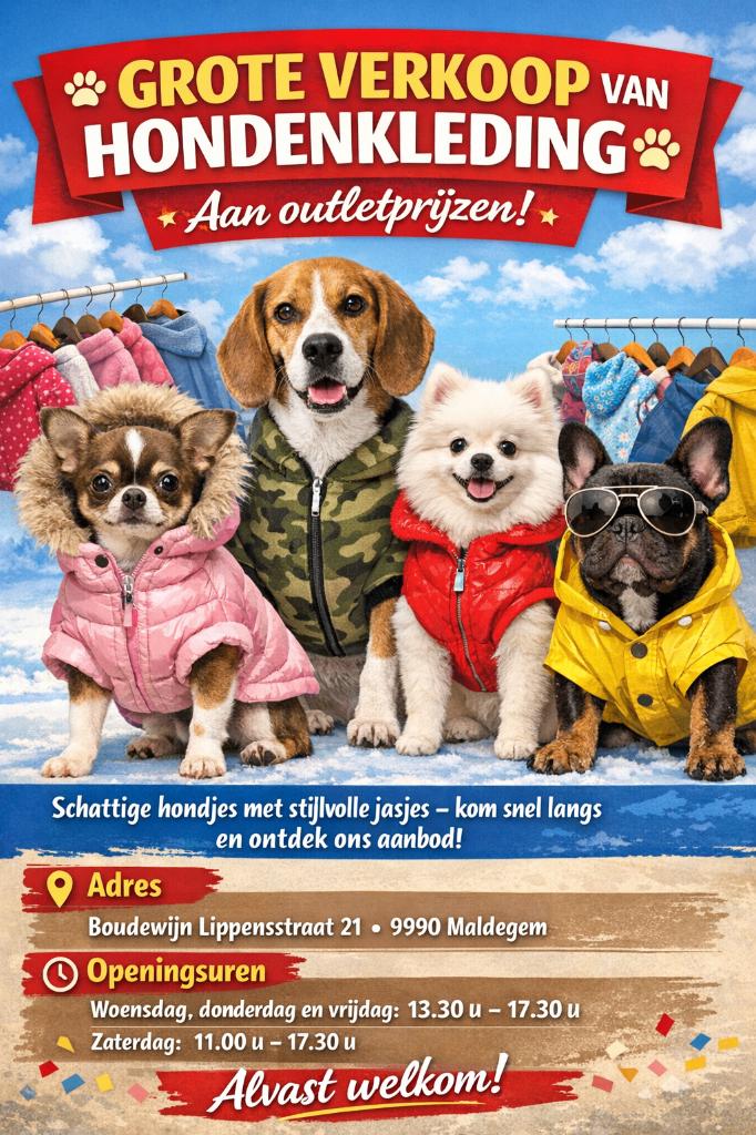 Grote verkoop hondenkleding aan outletprijzen., Ophalen, Nieuw, Hondenjas