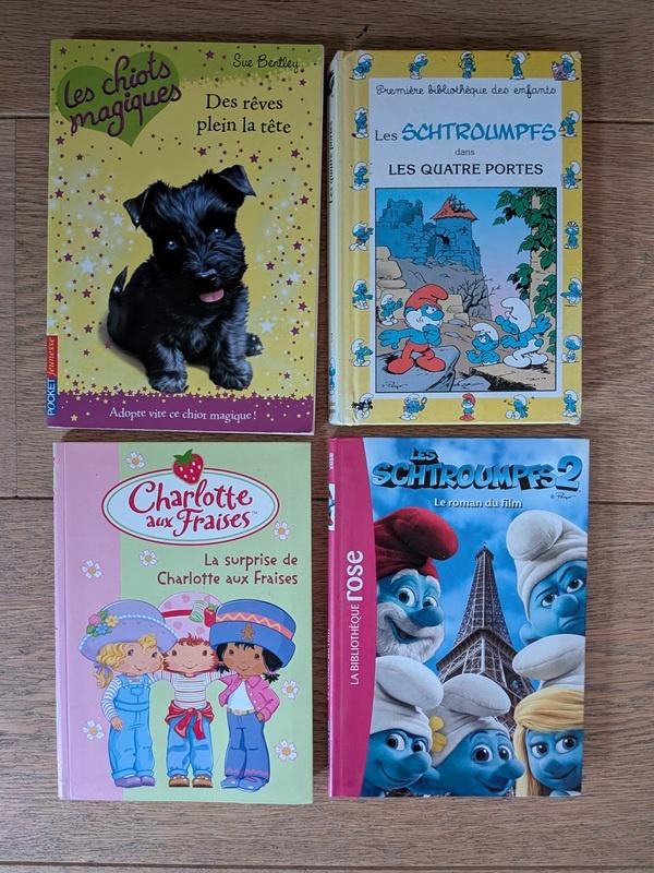 lot de livres pour fille - Schtroumpfs, Charlotte aux Fraise, Livres, Enlèvement, Utilisé, Fille