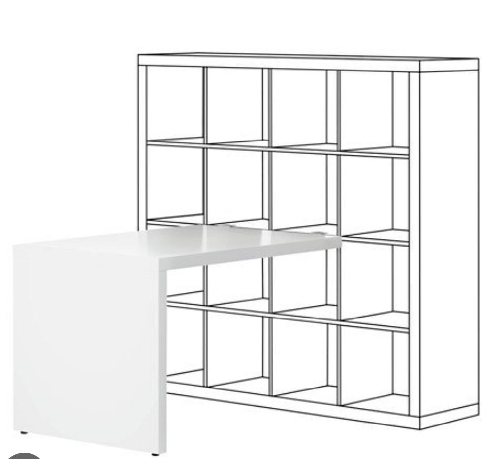 Kallax bureau wit voor aan  kast, Ophalen, Wit