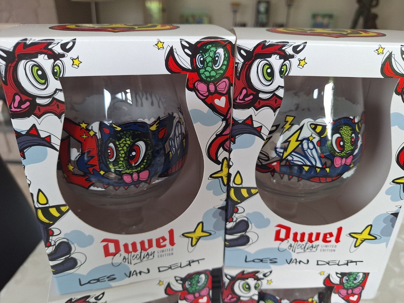Nederlands Duvel glas, Loes van Delft, Verzamelen, Ophalen, Nieuw, Glas of Glazen, Duvel