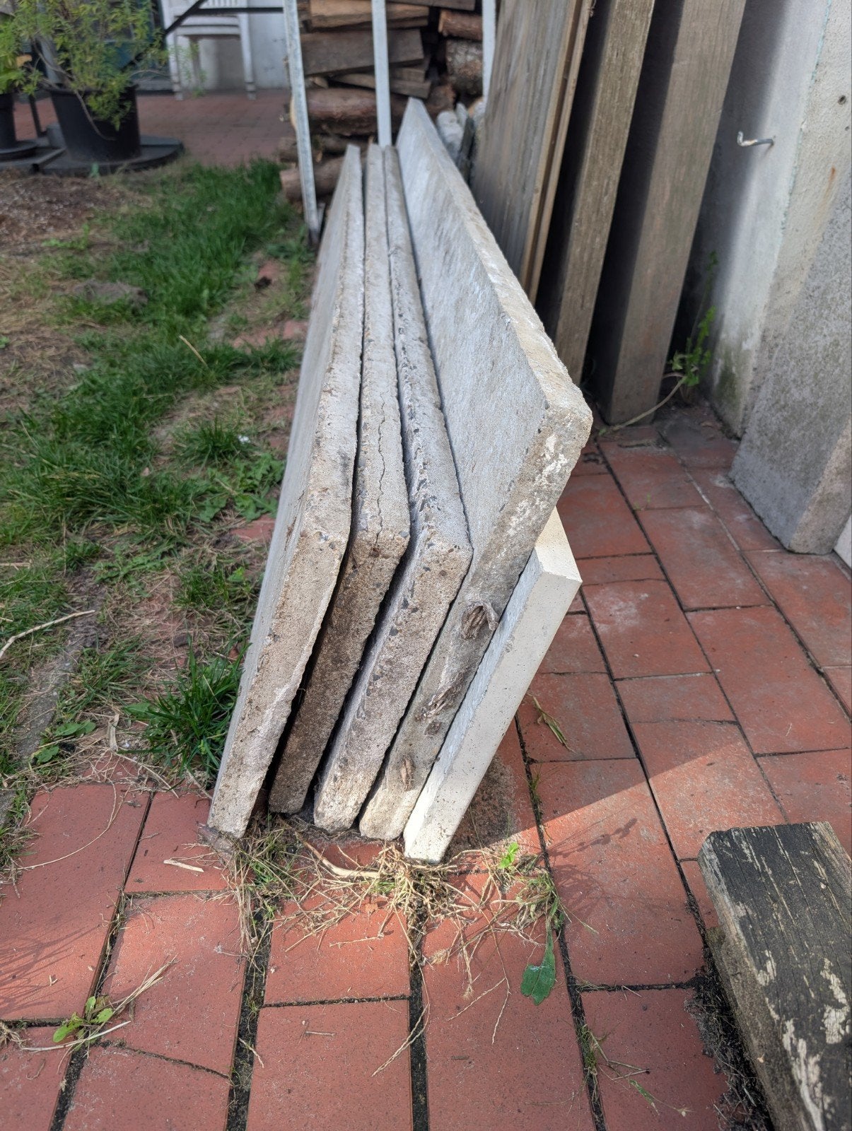 betonplaten gratis, Ophalen, Gebruikt
