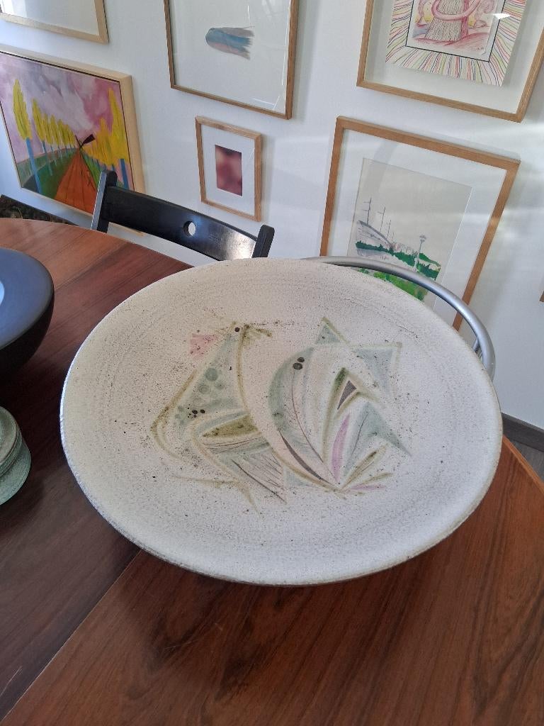 Grote Perignem Amphora vintage keramische schaal, Antiek en Kunst, Antiek | Keramiek en Aardewerk, Verzenden