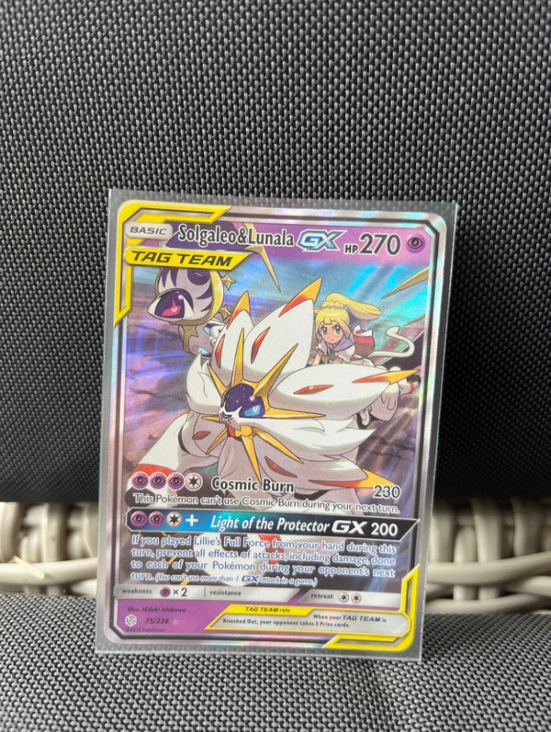 Solgaleo & lunala GX 75/236, Hobby en Vrije tijd, Ophalen of Verzenden, Nieuw, Losse kaart
