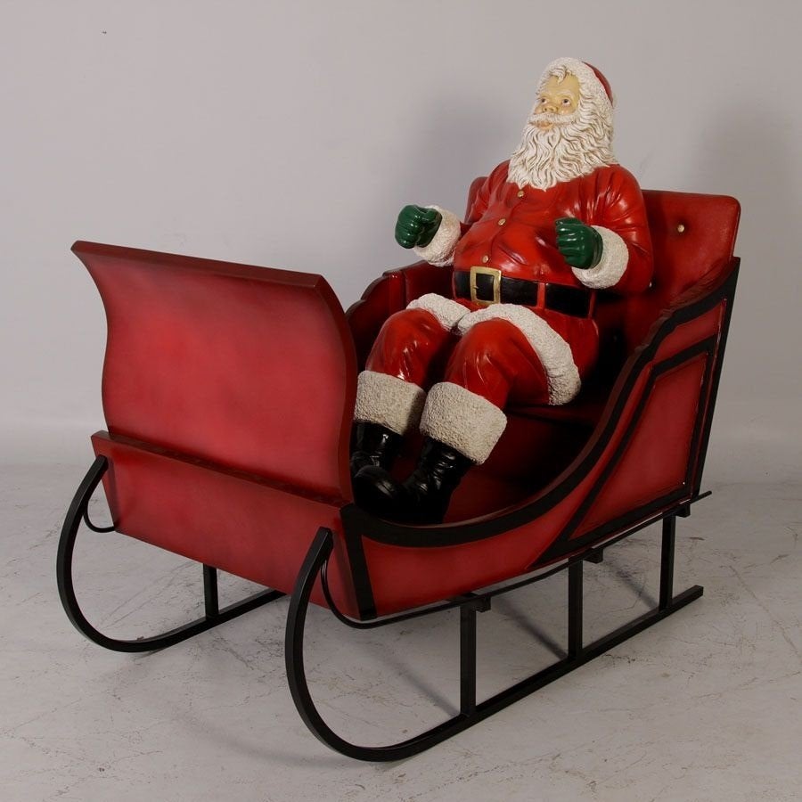 Kerstman in arrenslee — Kerstman 125 cm - Santa, Ophalen, Nieuw