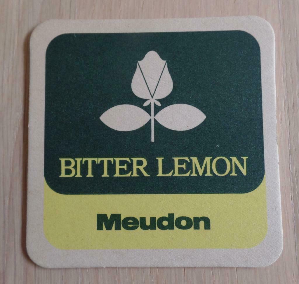 Bierviltje Bitter Lemon Meudon, Enlèvement ou Envoi, Utilisé, Sous-bock, Autres marques