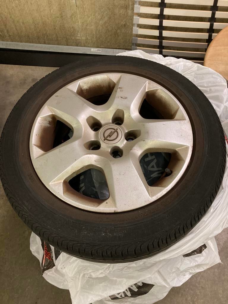 Stalen velgen met deksels Astra H, Ophalen, Gebruikt, Velg(en), 16 inch