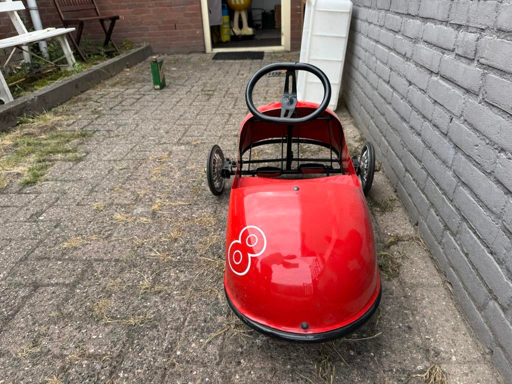 Oude metalen trapauto / 3 wieler, Antiek en Kunst, Ophalen