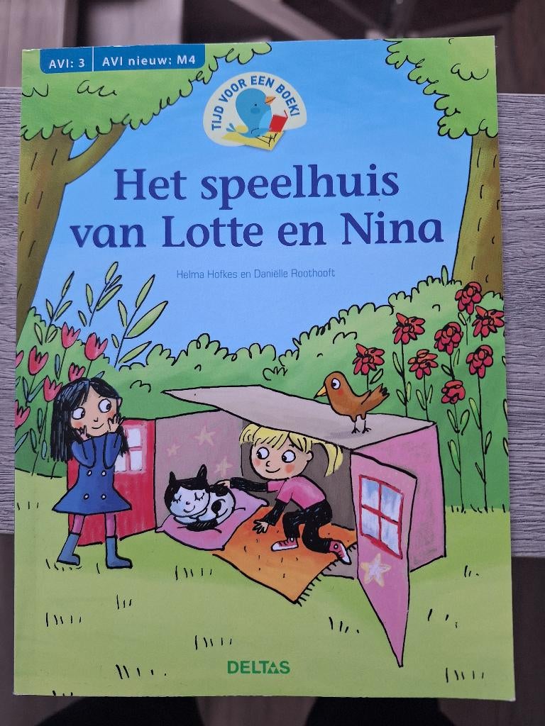 Leesboek: Het speelhuisje van Lotte en Nina (AVI M4), Boeken, Fictie algemeen, Ophalen of Verzenden, Zo goed als nieuw, Helma Hofkes en Danielle Roothooft