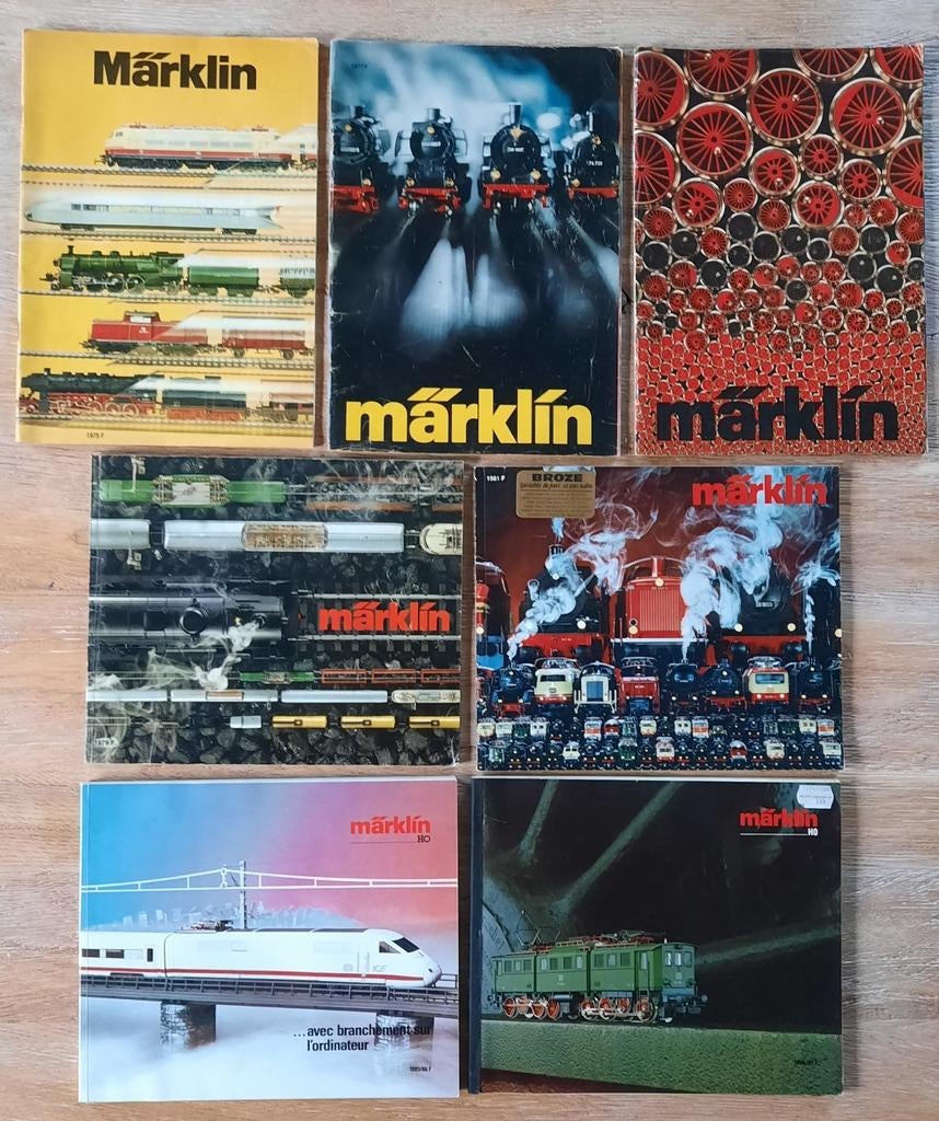 7 catalogues MÄRKLIN de 1975 à 1986/87, Enlèvement ou Envoi, Comme neuf, Märklin