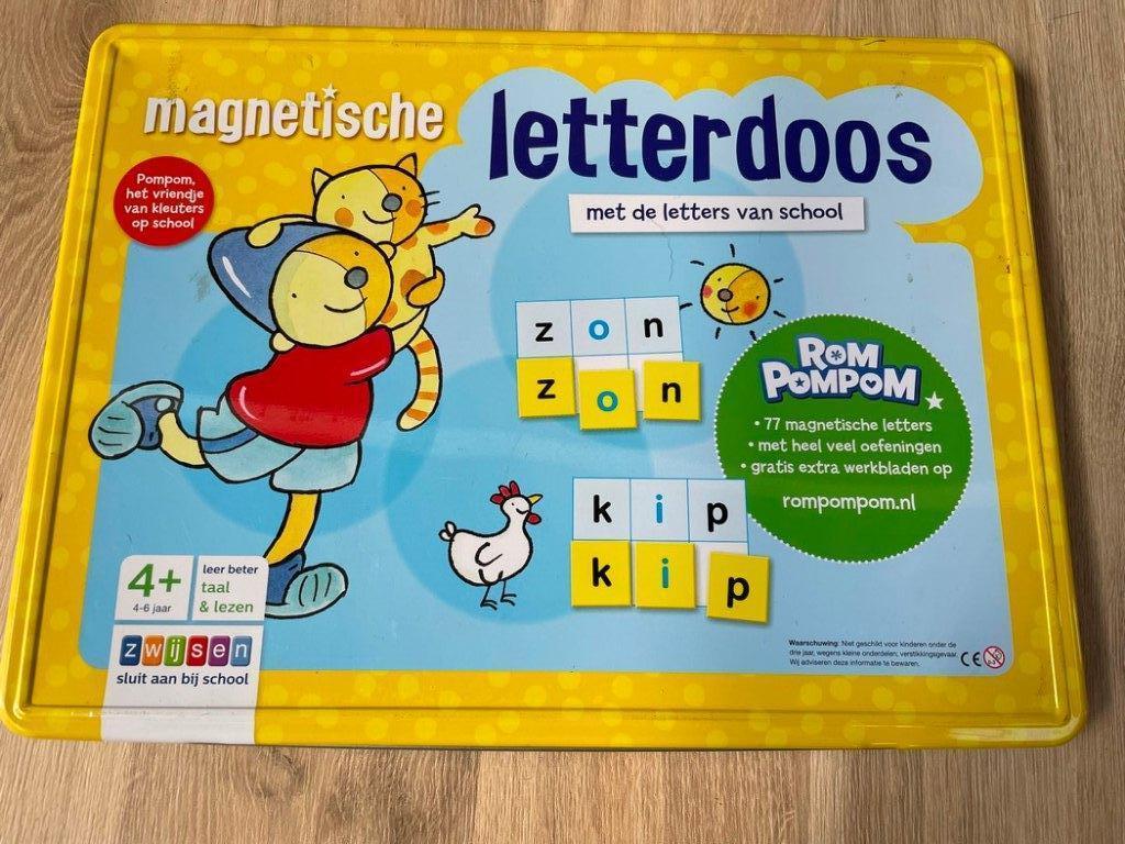 Pompom letterdoos (magnetisch), Kinderen en Baby's, Ophalen of Verzenden