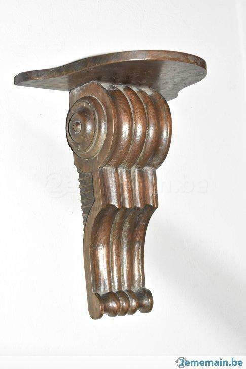 Oude eiken wandlampen, Huis en Inrichting, Lampen | Wandlampen, Ophalen of Verzenden, Gebruikt, Hout