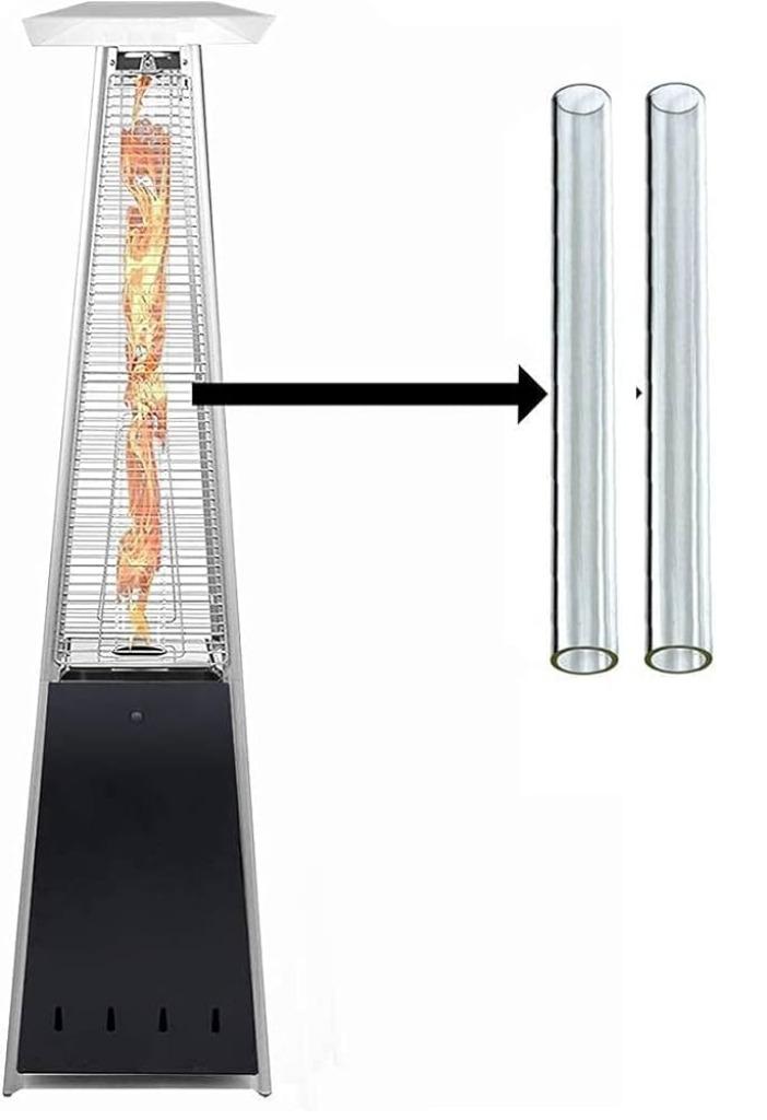 Glazen tube terrasbrander type piramide, Ophalen, Nieuw