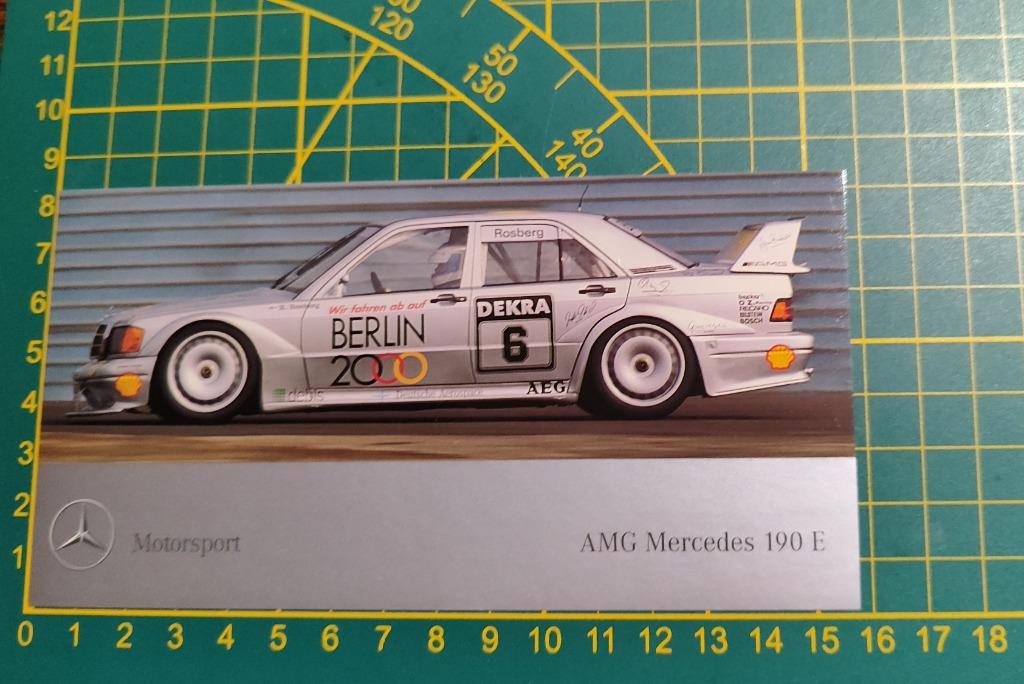 Sticker 1992 DTM Mercedes AMG 190 Keke Rosberg Berlin 2000, Collections, Autocollants, Enlèvement ou Envoi