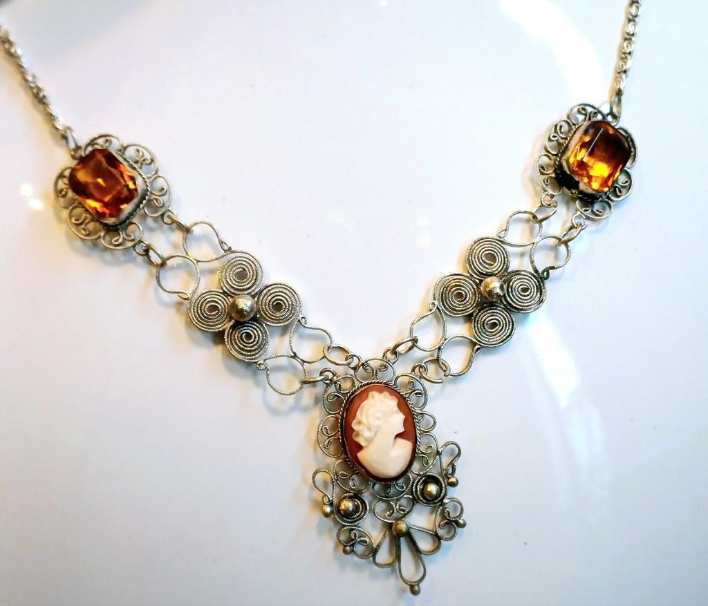 Collier camée ancien, Enlèvement ou Envoi, Collier