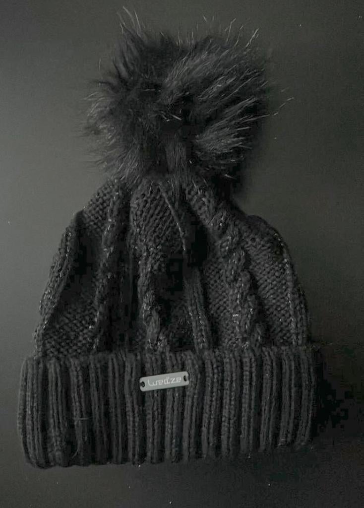 Wedze Decathlon 12 jaar zwarte muts, Ophalen, Zo goed als nieuw