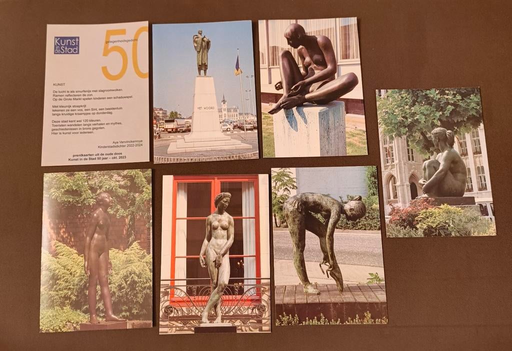 Sint-Niklaas 6 postkaarten Kunst in de stad, Enlèvement ou Envoi, Non affranchie