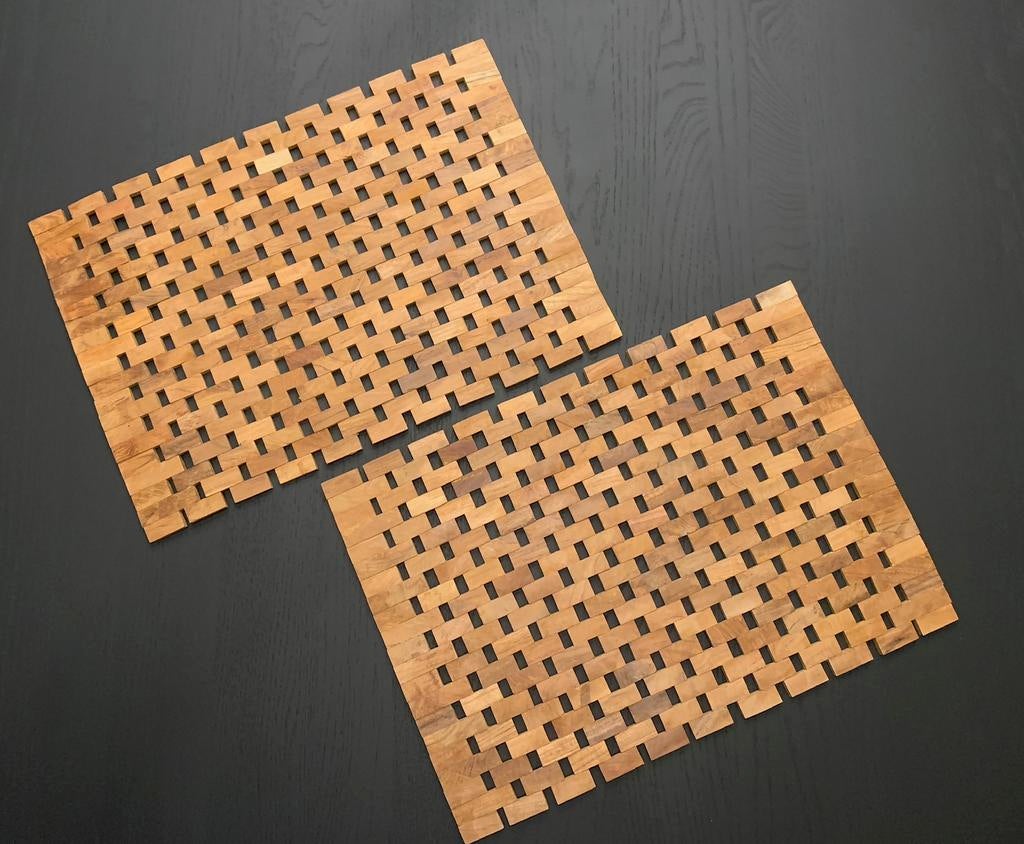 Placemats onderzetters hout, Huis en Inrichting, Woonaccessoires | Onderzetters, Ophalen of Verzenden, Nieuw