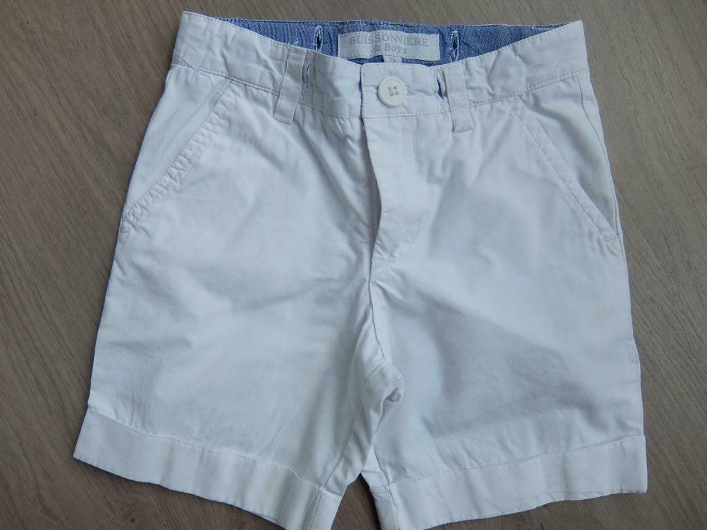 Buissonnière - Wit shortje jongens. 2 jaar, Kinderen en Baby's, Broek, Gebruikt, Buissonnière, Ophalen of Verzenden