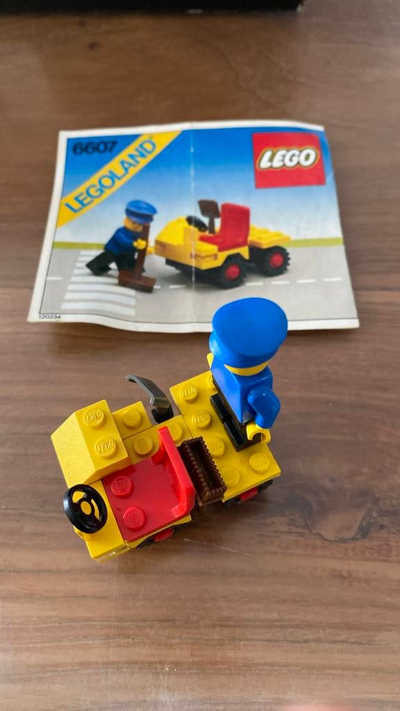Lego nr 6607 vintage Service Truck auto met werkman en plan, Ophalen, Lego