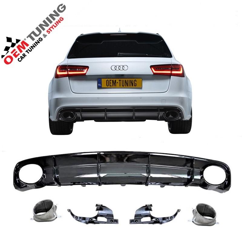 A6 S6 Diffuser | RS6 Design | 2014 – 2018 | voor sline |, Auto-onderdelen, Nieuw, Achter, Bumper, Audi
