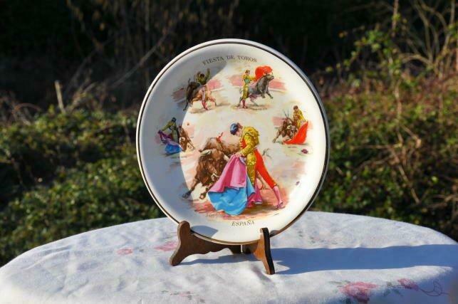 assiette souvenir espagne corrida, Maison & Meubles, Enlèvement ou Envoi, Utilisé