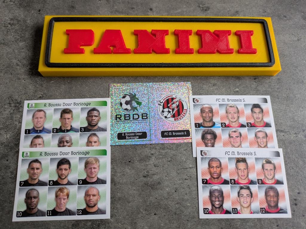 Panini FOOTBALL 2013 5 STICKERS BOUSSU  / BRUSSELS, Ophalen of Verzenden, Nieuw