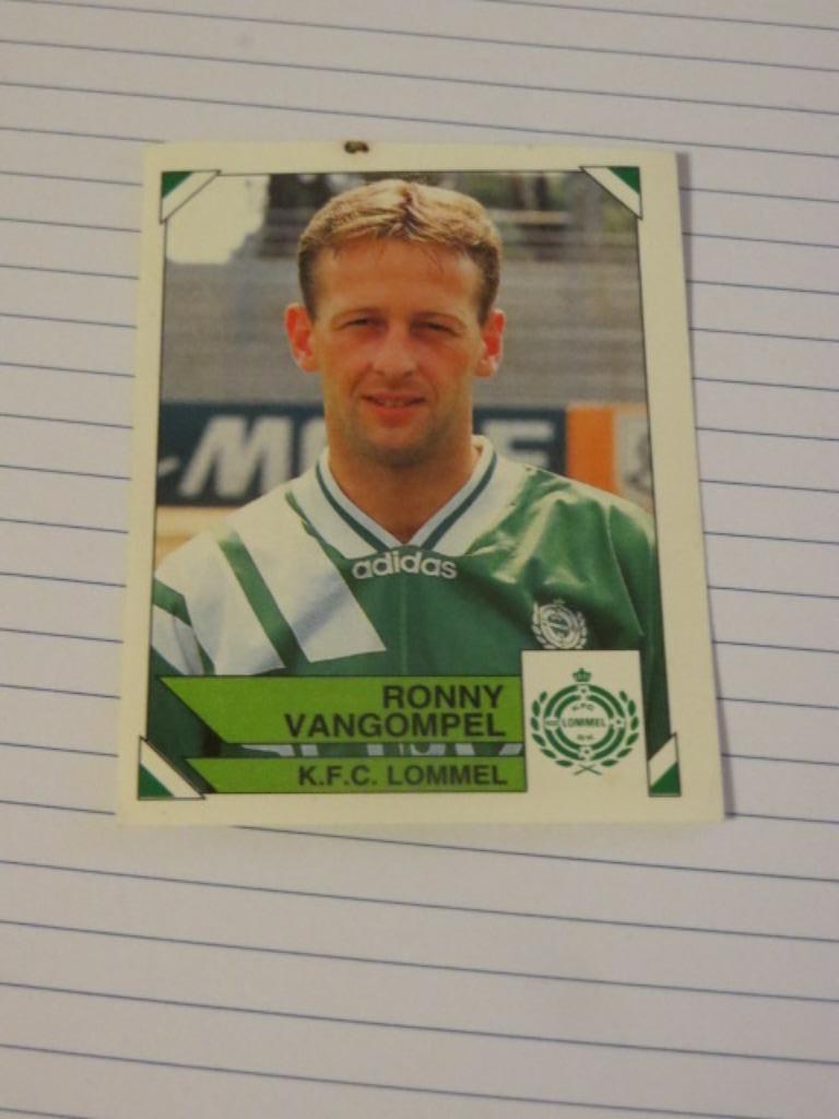 Voetbal: Sticker football 95 :  Ronny Vangompel - Lommel, Ophalen of Verzenden, Nieuw, Sticker