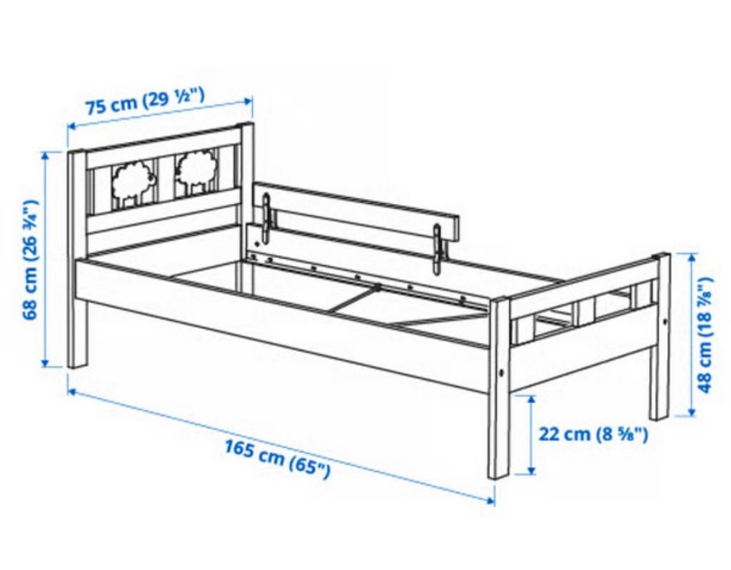 Lit ikea + matelas, Enlèvement, Utilisé