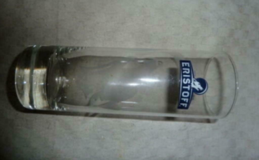 #G longdrink glas ERISTOFF estd 1806 "met grote wolf op glas, Verzamelen, Ophalen of Verzenden, Nieuw, Overige typen