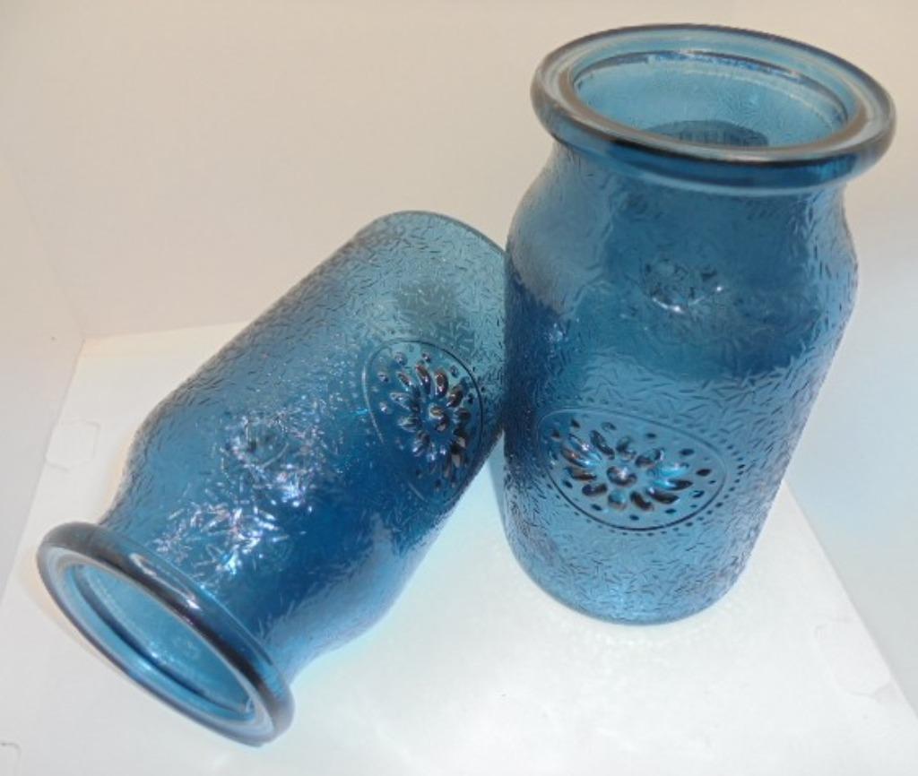 VAAS AQUA BLUE 18 CM Dia 9,5 cm NIEUW, Ophalen of Verzenden, Nieuw, Blauw, Glas