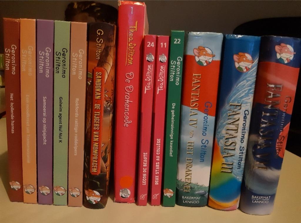 13 Boeken Geronimo Stilton en Thea Stilton (Fantasia...), Boeken, Ophalen of Verzenden, Zo goed als nieuw, Geronimo Stilton, Fictie