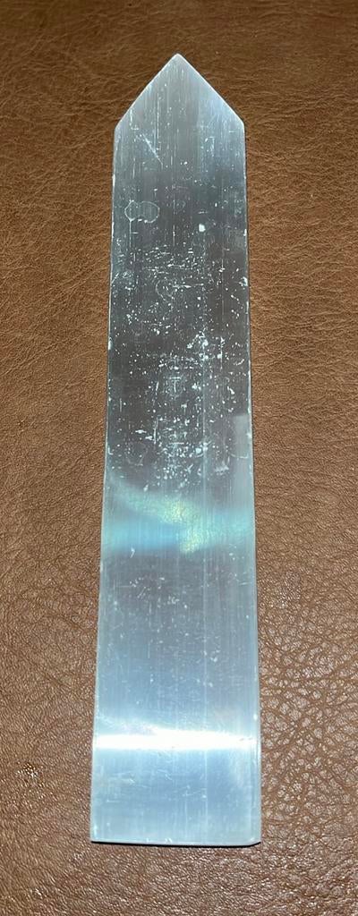 Seleniet massagestaaf - 120gram - 199mm x 35mm x 9mm, Collections, Minéraux & Fossiles, Minéral, Enlèvement ou Envoi