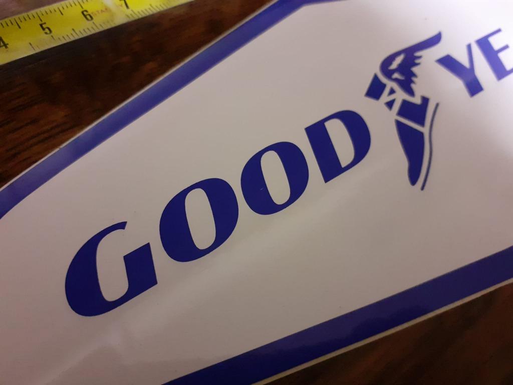 Originele Goodyear stickers: rally, race; oldtimer - 2 stuks, Ophalen of Verzenden, Nieuw