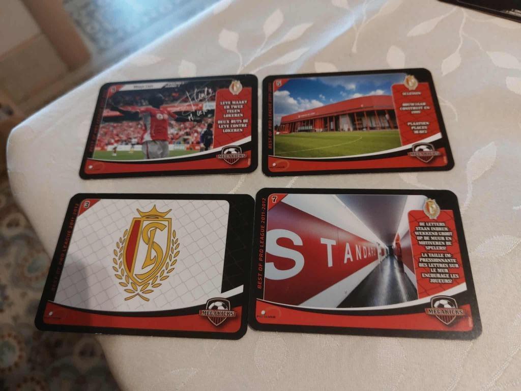 4 Voetbalkaarten/Standard de Liège/2011-2012/Megakicks, Envoi, Comme neuf, Cartes de joueur