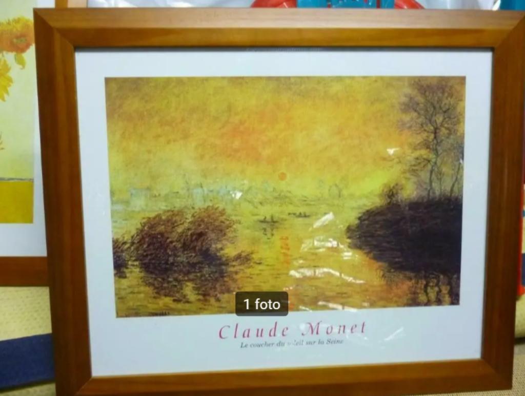 reproductie Monet - zonsondergang op Seine, Enlèvement ou Envoi
