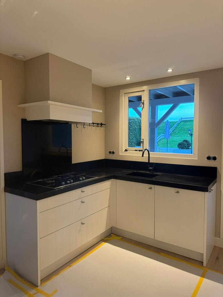 Prachtige Landelijke Hoekkeuken + Apparatuur + GEDEMONTEERD, Ophalen of Verzenden, Composiet, Hoekkeuken