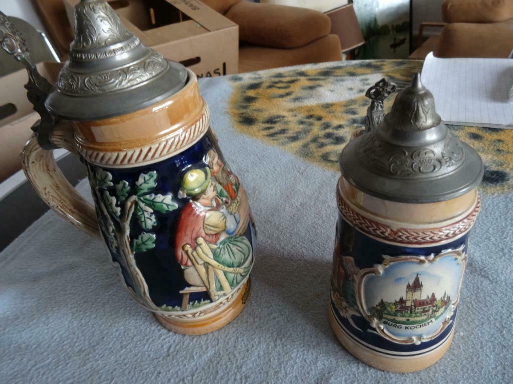 Chopes bière allemandes, Enlèvement ou Envoi, Poterie rustique, Comme neuf, Céramique