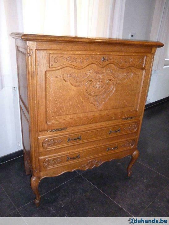 Meubel kast in eiken hout stijl Louis bar TV-meubel déco, Huis en Inrichting, Kasten |Televisiemeubels, Gebruikt, Ophalen