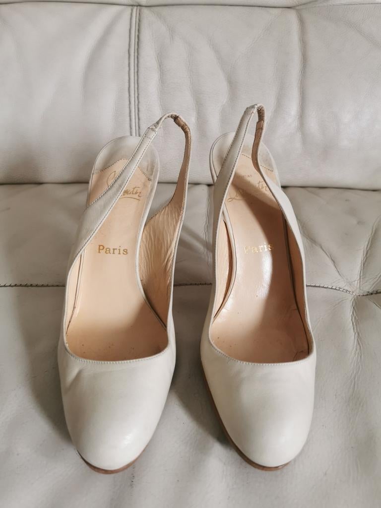 Escarpins christian Louboutin, Enlèvement ou Envoi, Porté, Beige, Escarpins