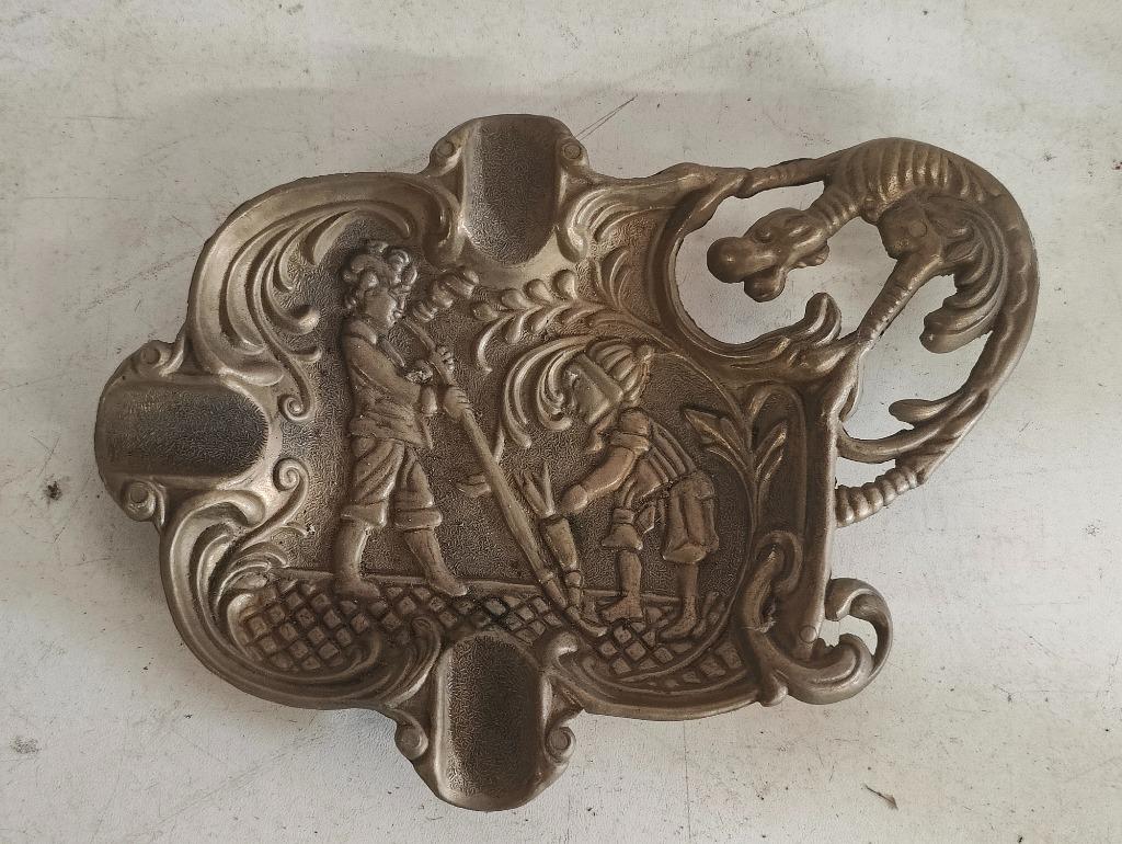 Antieken decoratieve asbak in koper, Ophalen of Verzenden, Koper