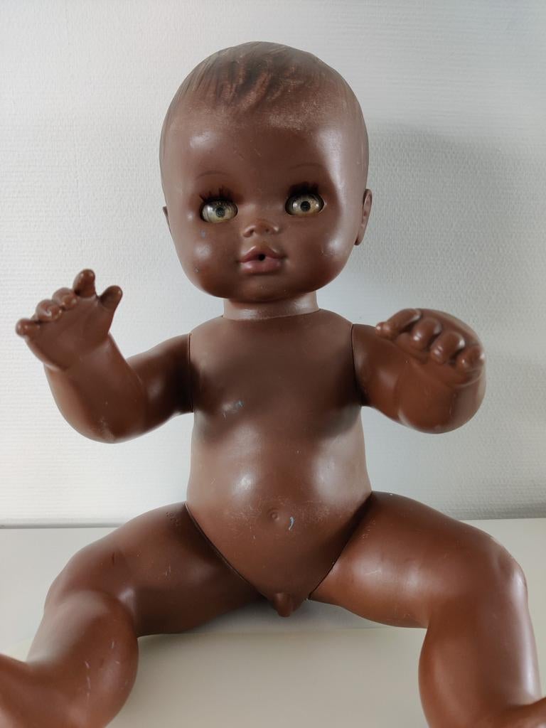 Vintage baby jongen, Verzamelen, Poppen, Ophalen of Verzenden, Gebruikt, Pop