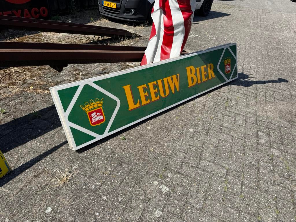Leeuw Bier lichtbak plaat, Ophalen, Gebruikt, Lichtbak of (neon) lamp