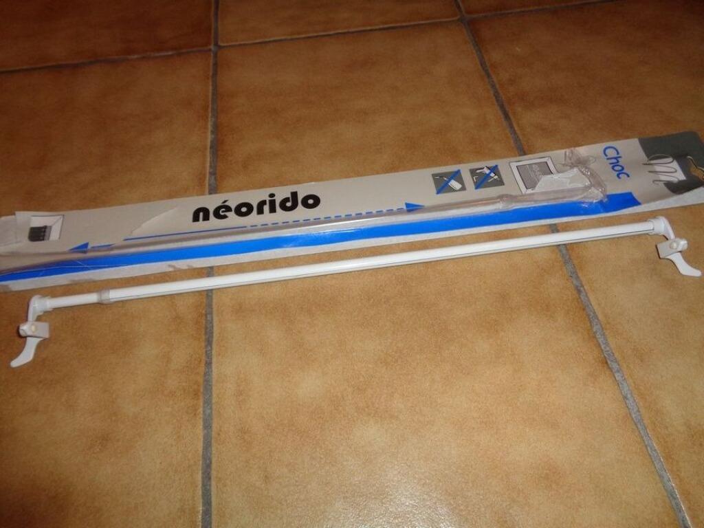 Barre de rideau - tringle extensible 40-65 cm-blanc (NEUVE), Maison & Meubles, Enlèvement ou Envoi, Neuf, Blanc, 50 à 100 cm